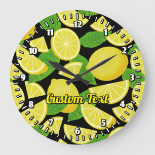 Reloj Redondo Grande Fondo de limón