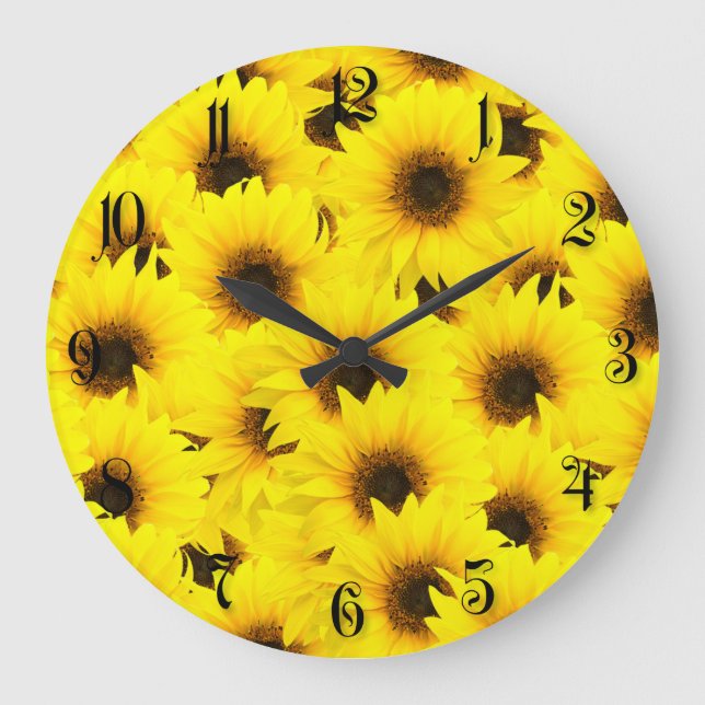 Reloj Redondo Grande Fondo de los girasoles (Anverso)