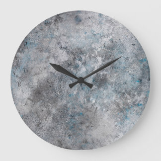 Reloj Redondo Grande Fondo de pared de concreto de textura gris