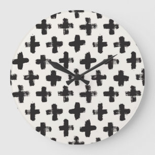 Reloj Redondo Grande Fondo de pincel de resumen vintage