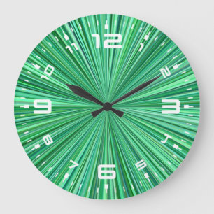 Reloj Redondo Grande Fondo de rayas radiales azules-23156