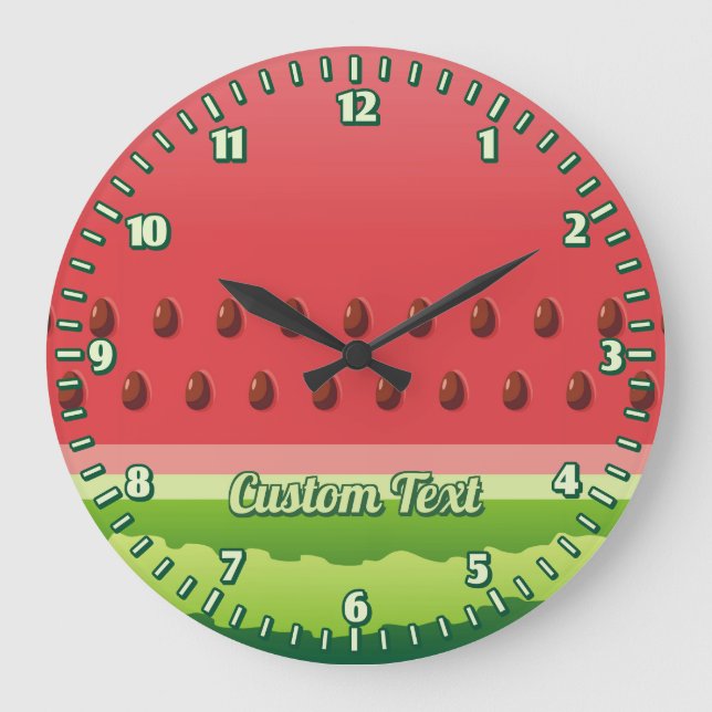 Reloj Redondo Grande Fondo de sandía (Anverso)