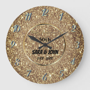 Reloj Redondo Grande Fondo dorado, círculo dorado elegante jardín