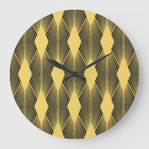 Reloj Redondo Grande Fondo geométrico abstracto Art Deco