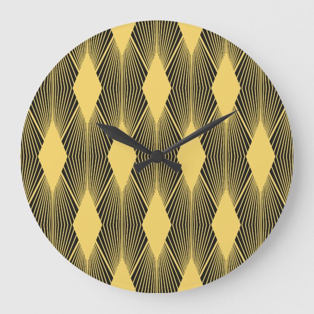 Reloj Redondo Grande Fondo geométrico abstracto Art Deco (Anverso)