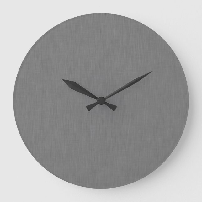Reloj Redondo Grande Fondo gris texturizado visual calmado y simple (Anverso)