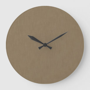 Reloj Redondo Grande Fondo marrón texturizado calmado y simple