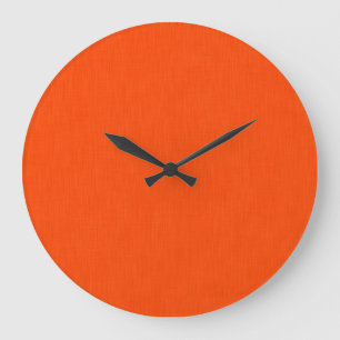 Reloj Redondo Grande Fondo naranja texturizado tranquilo y simple