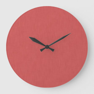 Reloj Redondo Grande Fondo rojo texturizado visual calmado y simple