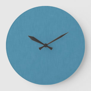 Reloj Redondo Grande Fondo texturizado de lino azul calmado y simple