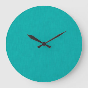 Reloj Redondo Grande Fondo texturizado turquesa calmado y simple 