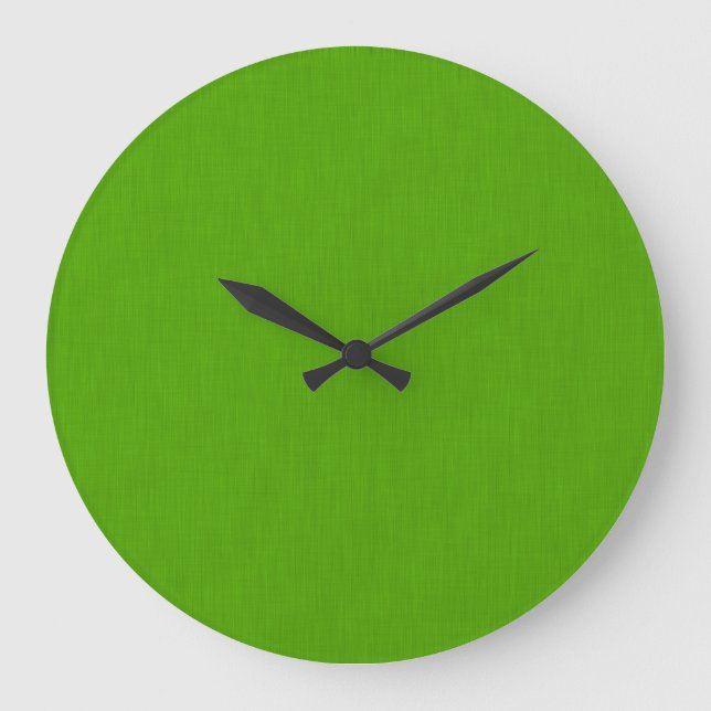 Reloj Redondo Grande Fondo texturizado verde lima tranquilo y simple  (Anverso)