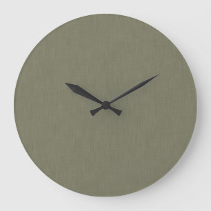 Reloj Redondo Grande Fondo texturizado verde oliva tranquilo y simple