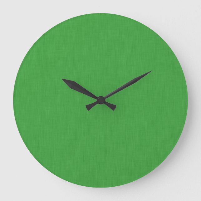 Reloj Redondo Grande Fondo verde texturizado visual calmado y simple (Anverso)