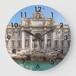 Reloj Redondo Grande Fontana de Trevi a primera hora de la mañana - Rom