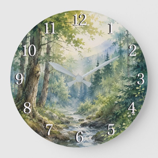 Reloj Redondo Grande Forest Wall Clock — Nature-Inspired Design (Anverso)
