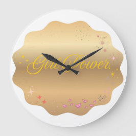 Reloj Redondo Grande Forma de poder del chica