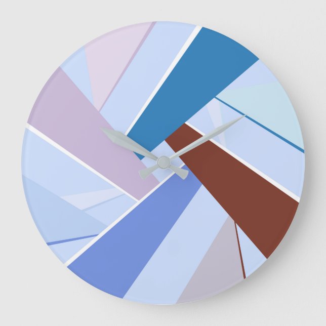 Reloj Redondo Grande Forma geométrica abstracta 3 (Anverso)