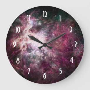 Reloj Redondo Grande Formación de nebulas en el espacio ultraterrestre