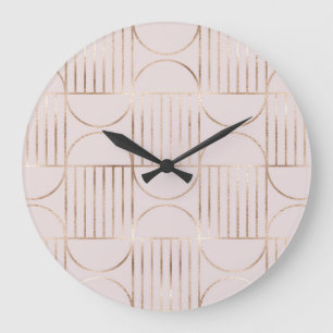 Reloj Redondo Grande Formas de oro: patrón moderno de mediados de siglo