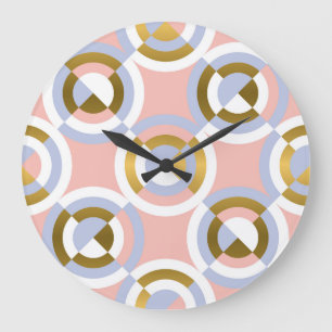 Reloj Redondo Grande Formas Geométricas Circulares: Kaleid Vintage colo
