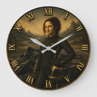 Reloj Redondo Grande Formula Race Driver Funny Mona Lisa Racing Gift