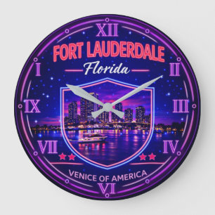 Reloj Redondo Grande Fort Lauderdale Florida Waterfront