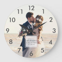 Reloj Redondo Grande Foto boda Mejor Día de Aniversario Nuevo