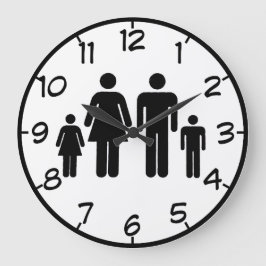 Reloj Redondo Grande Foto De Su Familia En Una