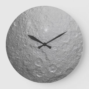 Reloj Redondo Grande Foto detallada de la Luna Llena Superficie lunar