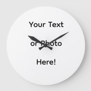 Reloj Redondo Grande Foto o texto personalizado