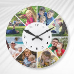 Reloj Redondo Grande Foto personalizado de amigos familiares personaliz<br><div class="desc">Crea tu propio reloj de pared fotográfica 8 personalizado con tus imágenes personalizados.</div>