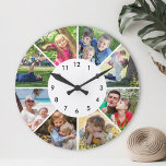 Reloj Redondo Grande Foto personalizado de amigos familiares personaliz<br><div class="desc">Crea tu propio reloj de pared fotográfica 8 personalizado con tus imágenes personalizados.</div>