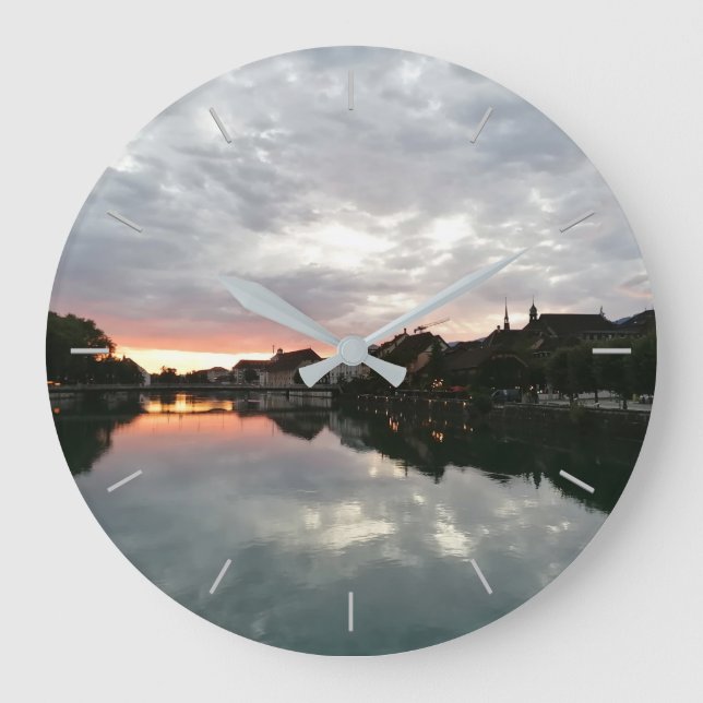 Reloj Redondo Grande Foto personalizado personalizada (Anverso)