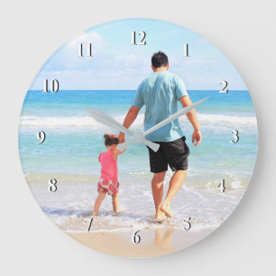 Reloj Redondo Grande Foto personalizado - Única su propio diseño - Mejo