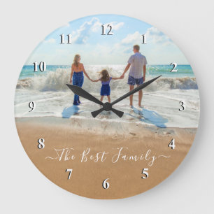 Reloj Redondo Grande Foto personalizado y texto su diseño la mejor fami