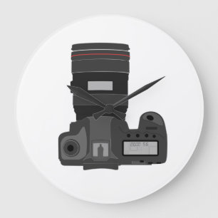Reloj Redondo Grande Fotografía DSLR de cámara