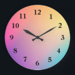 Reloj Redondo Grande Fotografía irlandesa neón rosada caliente Guay arc<br><div class="desc">Nuestra fotografía irlandesa neón rosada caliente Rainbow Guay Backgrounds Pop Photography presenta un fondo de gradiente de colores vivos.Esta fotografía neonesa neonatal de color rosado arcoiris Guay Backgrounds Pop Photography está generando vibrantes vibraciones de fiesta y niñas. Nuestra fotografía irlandesa neonesa de color rosado arcoiris Guay Backgrounds Pop Photography es...</div>