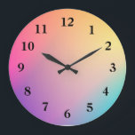 Reloj Redondo Grande Fotografía irlandesa neón rosada caliente Guay arc<br><div class="desc">Nuestra fotografía irlandesa neón rosada caliente Rainbow Guay Backgrounds Pop Photography presenta un fondo de gradiente de colores vivos.Esta fotografía neonesa neonatal de color rosado arcoiris Guay Backgrounds Pop Photography está generando vibrantes vibraciones de fiesta y niñas. Nuestra fotografía irlandesa neonesa de color rosado arcoiris Guay Backgrounds Pop Photography es...</div>