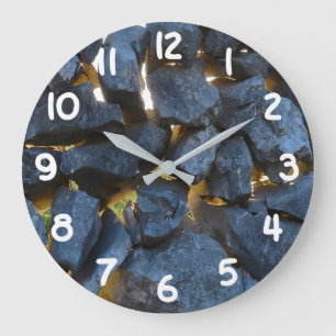 Reloj Redondo Grande Fotografía rusa en pared de piedra croata