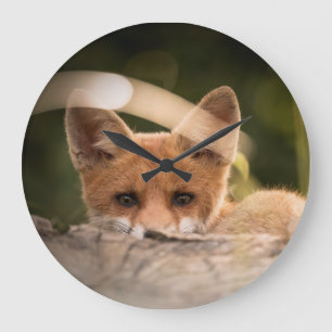Reloj Redondo Grande fox el reloj, decoración astuta, regalos del