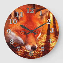 Reloj Redondo Grande Fox rojo