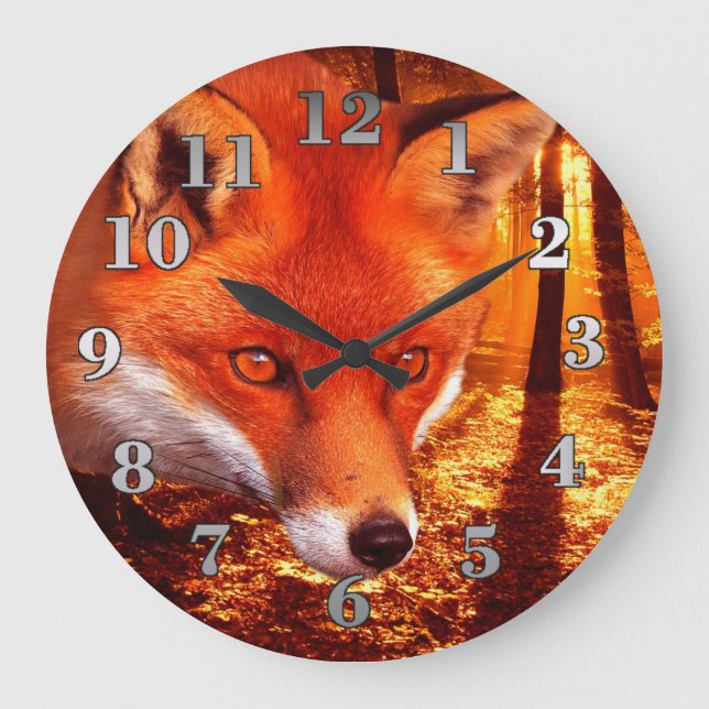 Reloj Redondo Grande Fox rojo (Anverso)