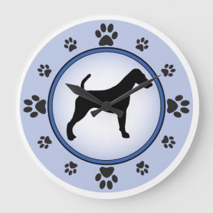 Reloj Redondo Grande Fox terrier liso Sihouette