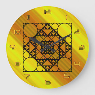 Reloj Redondo Grande Fractal Geometry Clock