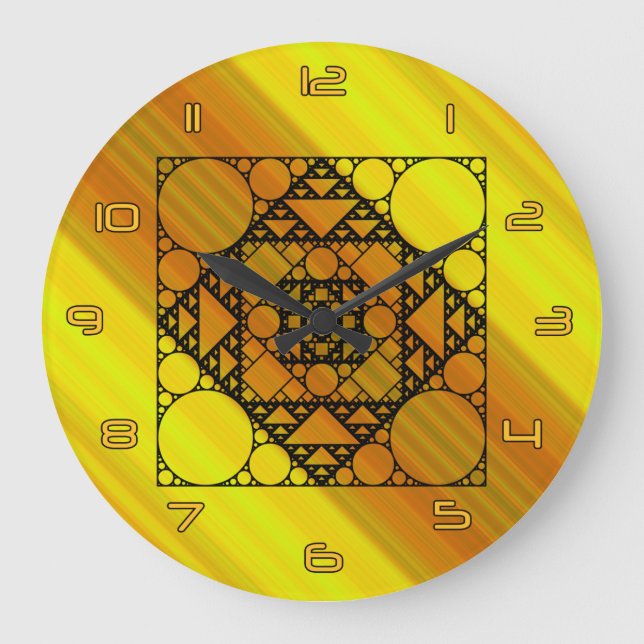 Reloj Redondo Grande Fractal Geometry Clock (Anverso)