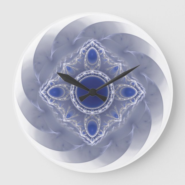 Reloj Redondo Grande Fractal pattern (Anverso)