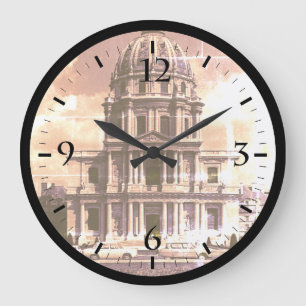 Reloj Redondo Grande Francia Antigua París Iglesia Saint Louis Invalide