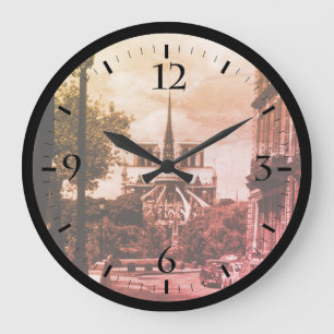 Reloj Redondo Grande Francia vintage París notre dame isla san louis
