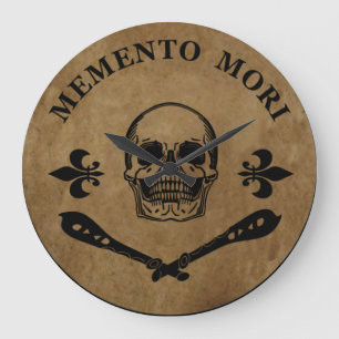 Reloj Redondo Grande Frase Latina - Aprovecha el Día - Memento Mori